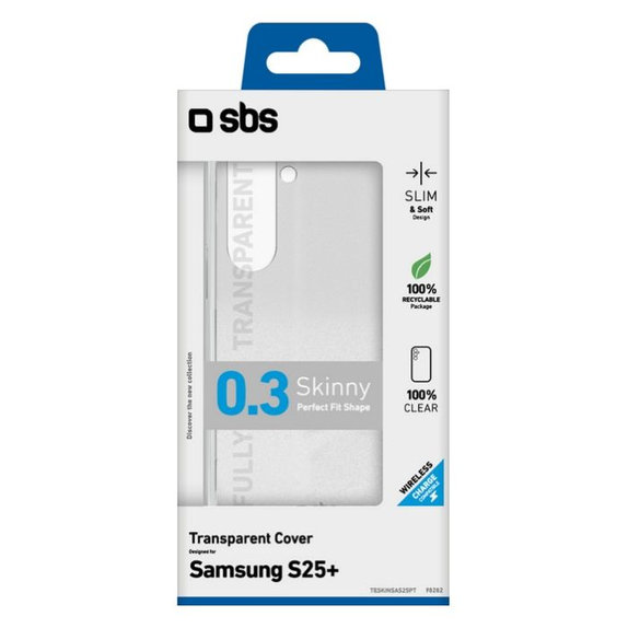 SBS - Étui Skinny pour Samsung Galaxy S25+, transparent