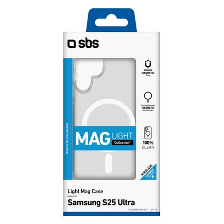 SBS - Étui Light Mag pour Samsung Galaxy S25 Ultra, transparent