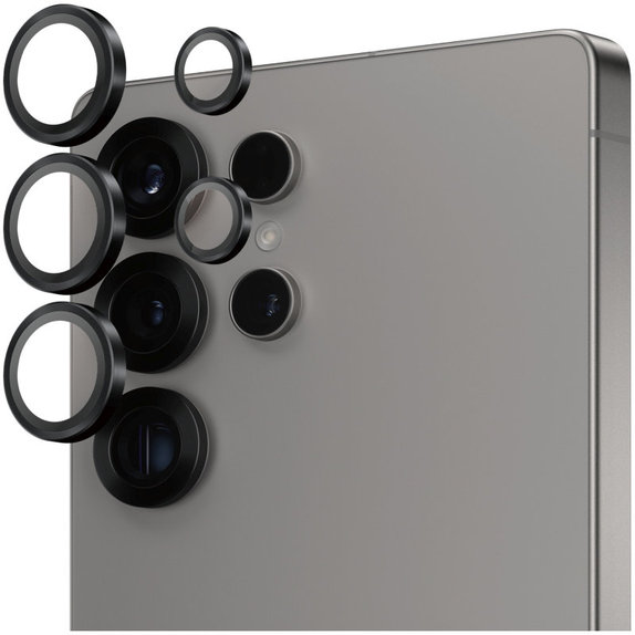 Protection d’objectif photo Hoops pour Samsung S25 Ultra, Noir, PanzerGlass