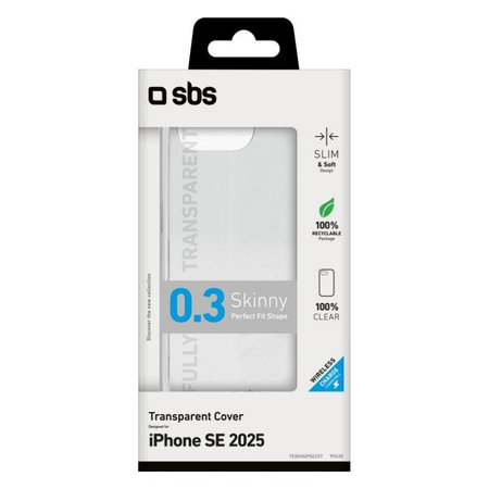 SBS - Coque Skinny pour iPhone 16e, transparente