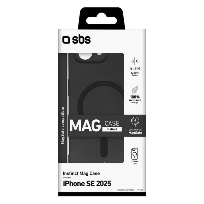 SBS - Étui Instinct pour iPhone 16e, noir