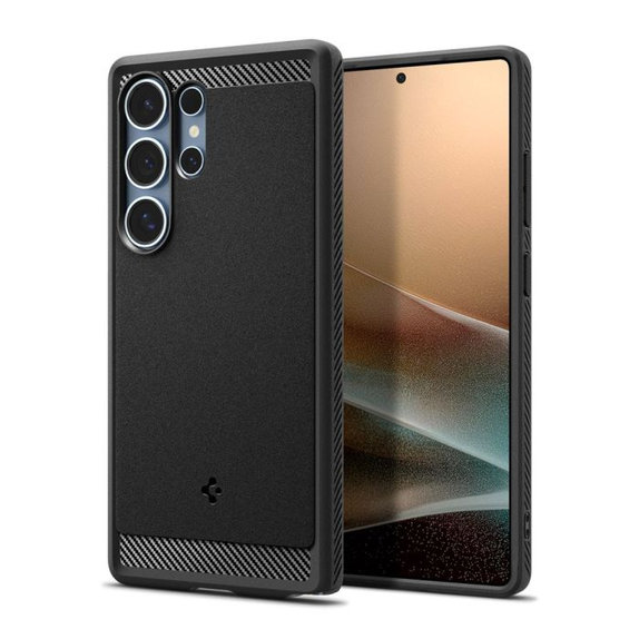 Spigen - Étui Rugged Armor avec MagSafe pour Samsung Galaxy S25 Ultra, Matte Black