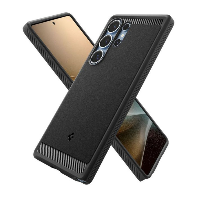 Spigen - Étui Rugged Armor avec MagSafe pour Samsung Galaxy S25 Ultra, Matte Black