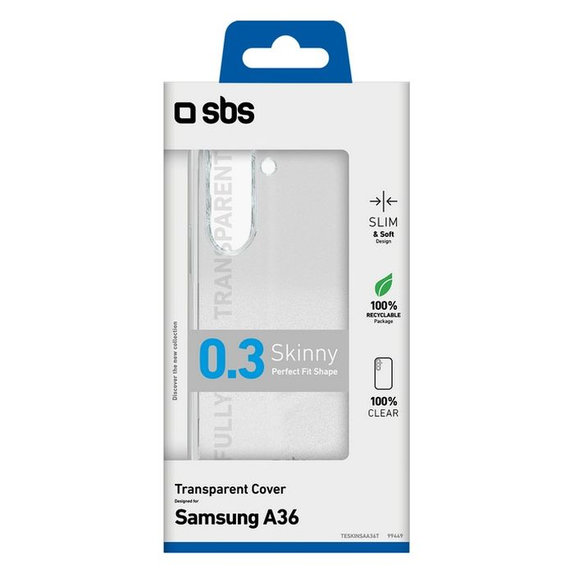 SBS - Cas Skinny pour Samsung Galaxy A36 5G, transparent