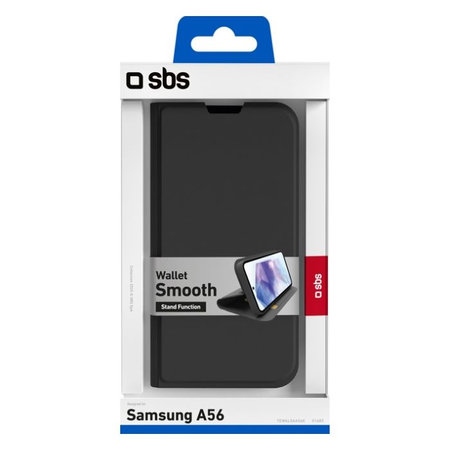 SBS - Cas Book Wallet Smooth pour Samsung Galaxy A56, noir