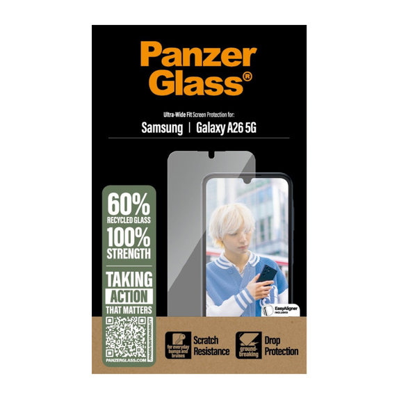 Verre trempé UWF pour Samsung A26 5G, Transparente, PanzerGlass