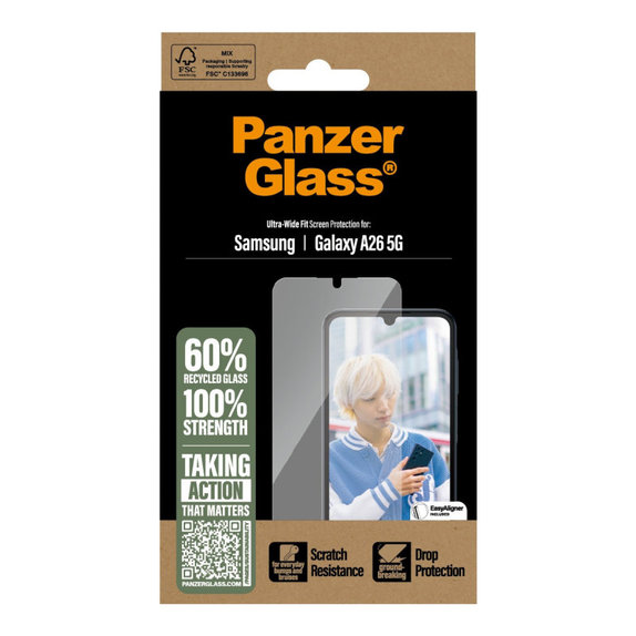 Verre trempé UWF pour Samsung A26 5G, Transparente, PanzerGlass