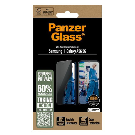 PanzerGlass - Verre Trempé UWF Privacy pour Samsung Galaxy A56 5G, transparent