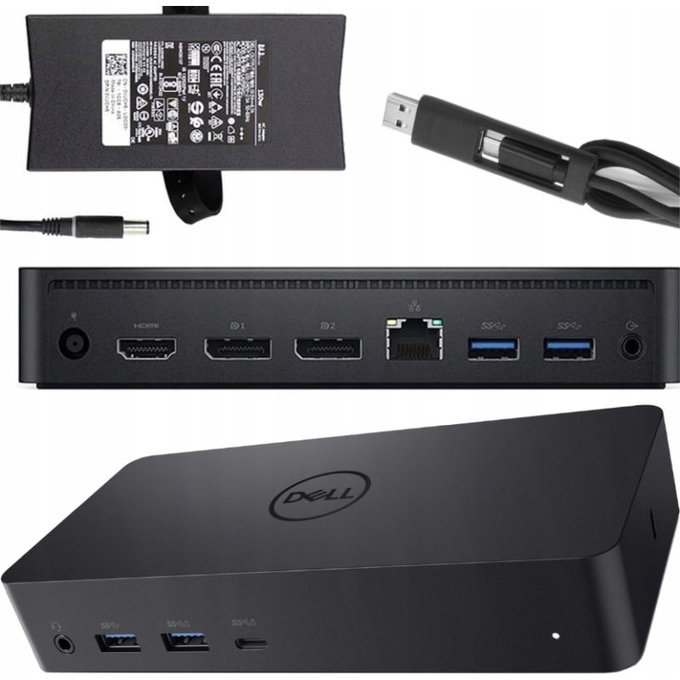 Dell D6000 - Station d'accueil (USB-C) + Adaptateur 130W Reconditionné
