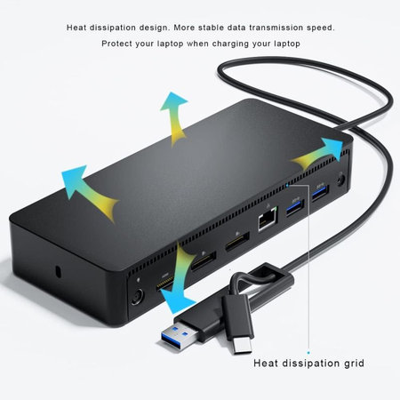 Dell D6000 - Station d'accueil (USB-C) + Adaptateur 130W Reconditionné