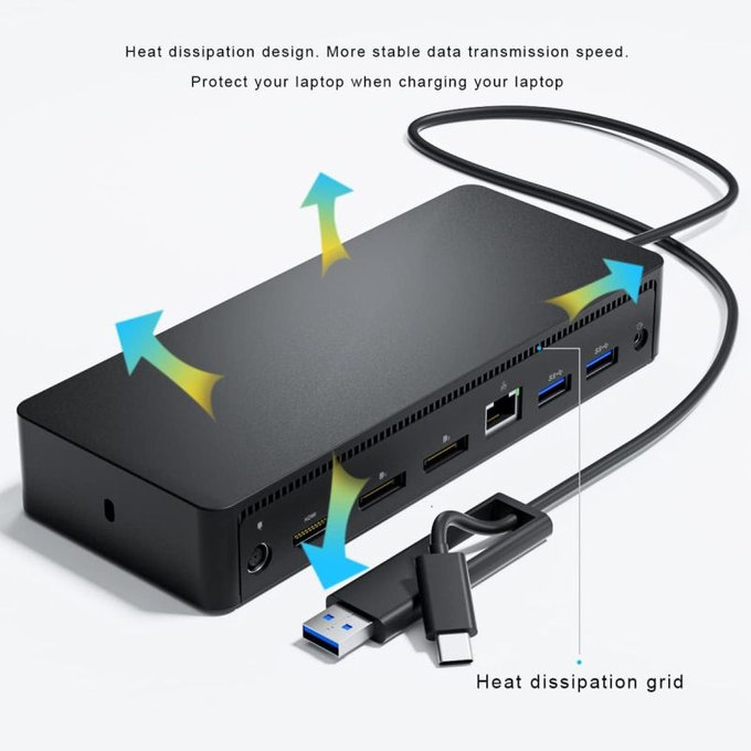 Dell D6000 - Station d'accueil (USB-C) + Adaptateur 130W Reconditionné