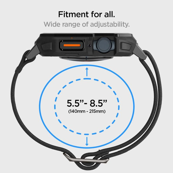 Spigen - Bracelet Lite Fit "Pro" pour Apple Watch (44, 45mm), Matte Black