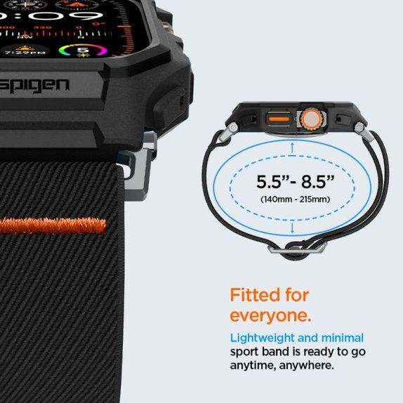 Spigen - Bracelet Lite Fit "Pro" pour Apple Watch Ultra (49mm), Matte Black