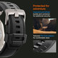 Spigen - Bracelet Durapro Armor PU pour Apple Watch (42, 44, 45, 49mm), noir