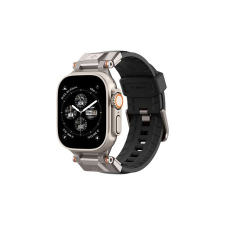 Spigen - Bracelet Durapro Armor PU pour Apple Watch (42, 44, 45, 49mm), noir
