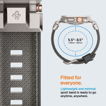 Spigen - Bracelet Durapro Armor pour Apple Watch (42, 44, 45, 49mm), gris