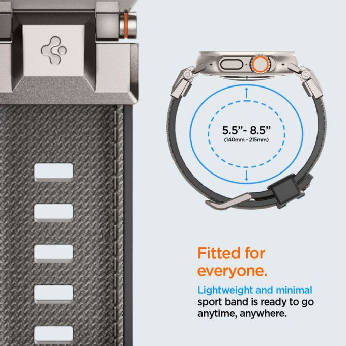 Spigen - Bracelet Durapro Armor pour Apple Watch (42, 44, 45, 49mm), gris