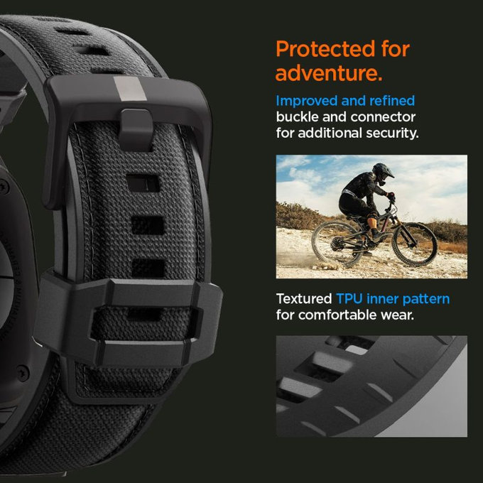 Spigen - Bracelet Durapro Armor pour Apple Watch (42, 44, 45, 49mm), Black Edition