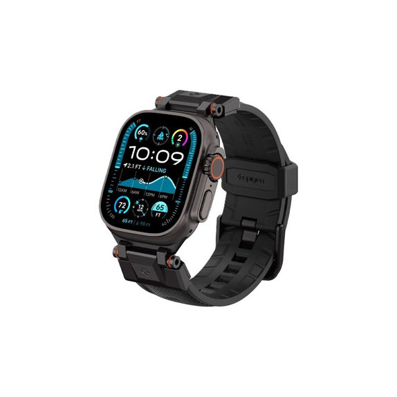 Spigen - Bracelet Durapro Armor pour Apple Watch (42, 44, 45, 49mm), Black Edition