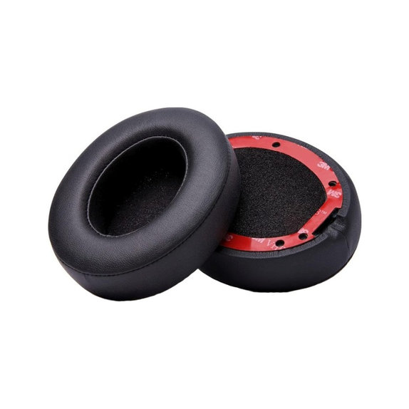 Coussinets de rechange pour Beats Studio 2, 3, Mousse à mémoire + cuir PU, Noires, 1 Paire