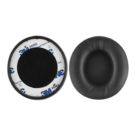 Coussinets de rechange pour Beats Solo Pro, Wireless, Mousse à mémoire + cuir PU, Noires, 1 Paire