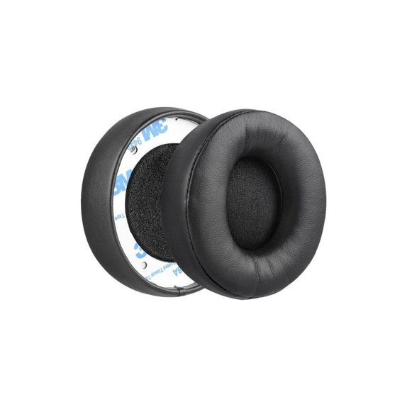 Coussinets de rechange pour Beats Solo Pro, Wireless, Mousse à mémoire + cuir PU, Noires, 1 Paire