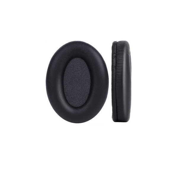 Coussinets de rechange pour Sony WH-1000XM3, Mousse à mémoire + cuir PU, Noires, 1 Paire