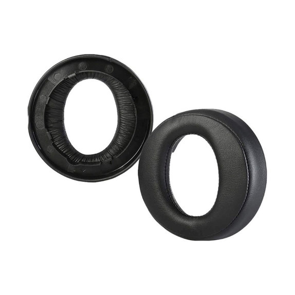 Coussinets de rechange pour Sony Playstation Platinum, Mousse à mémoire + cuir PU, Noires, 1 Paire
