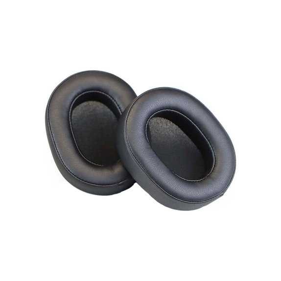 Coussinets de rechange pour Sony WH-1000XM5, Mousse à mémoire + cuir PU, Noires, 1 Paire