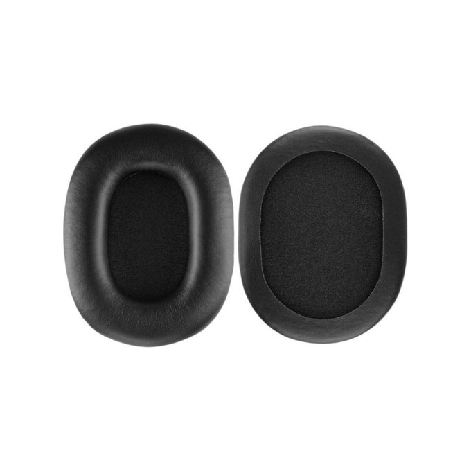 Coussinets de rechange pour Sony MDR-7506, Mousse à mémoire + cuir PU, Noires, 1 Paire