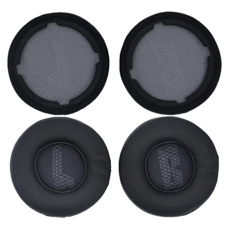Coussinets de rechange pour JBL Live 400BT, 460NC, Mousse à mémoire + cuir PU, Noires, 1 Paire