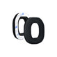 Coussinets de rechange pour Logitech Astro A40, A50, Mousse à mémoire + en Textile, Noires, 1 Paire