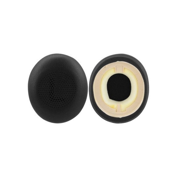 Coussinets de rechange pour Jabra Evolve2 65UC, Elite 45H, Mousse à mémoire + cuir PU, Noires, 1 Paire