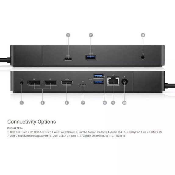 Dell WD19 K20A001 - Station d'accueil (USB-C) + Adaptateur 130W Reconditionné