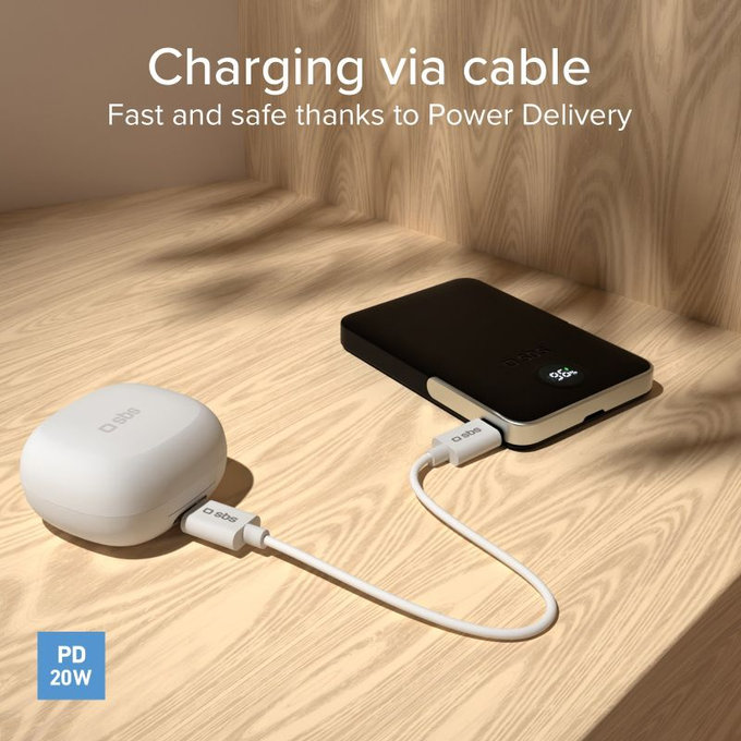 SBS - PowerBank 5000mAh, 20W, Power Delivery, Mag Stand, noir