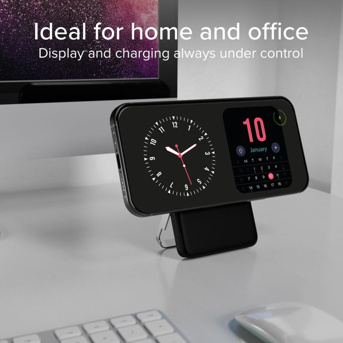 SBS - PowerBank 5000mAh, 20W, Power Delivery, Mag Stand, noir