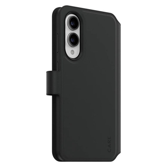Étui Wallet Tango Two-In-One avec QI pour Samsung Galaxy S25 Edge, Noir, PanzerGlass