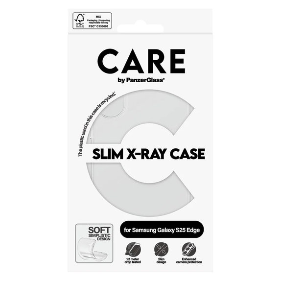 Étui X-Ray pour Samsung Galaxy S25 Edge, Transparent, PanzerGlass
