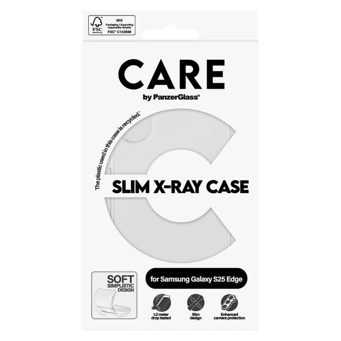 Étui X-Ray pour Samsung Galaxy S25 Edge, Transparent, PanzerGlass