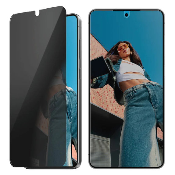 Verre trempé UWF Privacy avec applicateur pour Samsung Galaxy S25 Edge, Clair, PanzerGlass