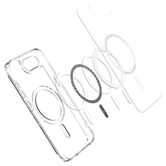 Spigen - Coque Ultra Hybrid avec MagSafe pour iPhone 16e, blanc
