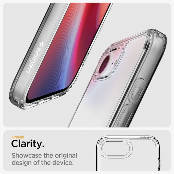 Spigen - Coque Ultra Hybrid pour iPhone 16e, Crystal Clear