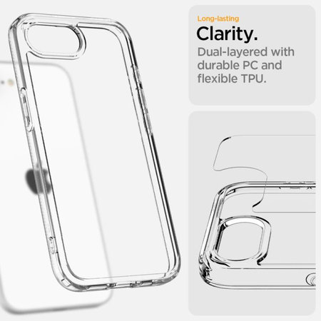 Spigen - Coque Ultra Hybrid pour iPhone 16e, Crystal Clear