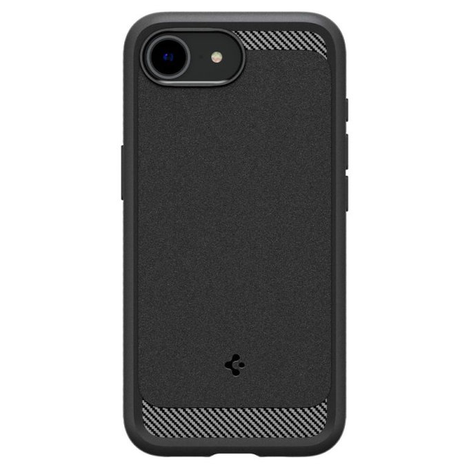 Spigen - Coque Rugged Armor avec MagSafe pour iPhone 16e, Matte Black
