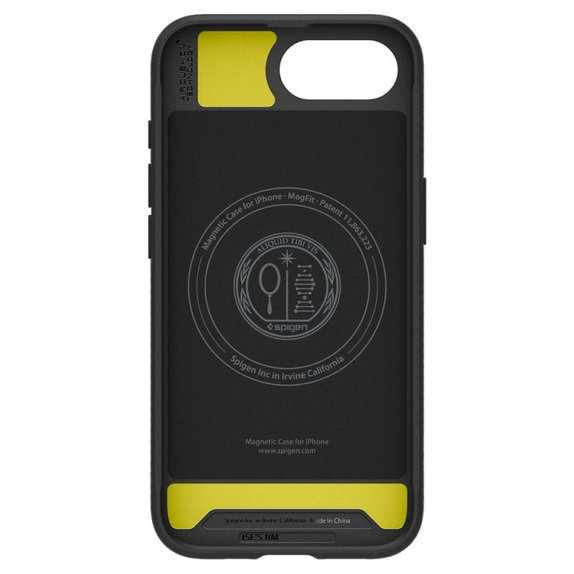 Spigen - Coque Rugged Armor avec MagSafe pour iPhone 16e, Matte Black