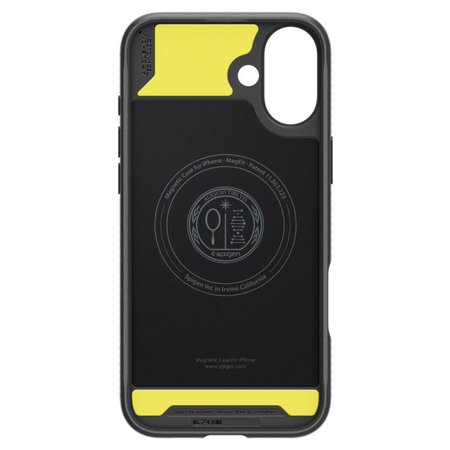 Spigen - Coque Rugged Armor avec MagSafe pour iPhone 16, Matte Black
