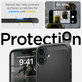 Spigen - Coque Rugged Armor avec MagSafe pour iPhone 16, Matte Black