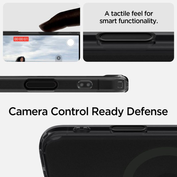 Spigen - Coque Ultra Hybrid "T" avec MagSafe pour iPhone 16, Frost Black