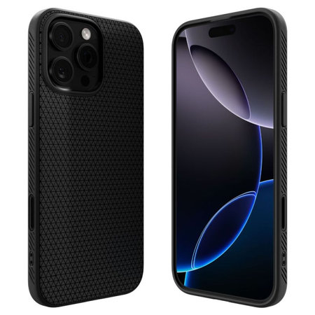 Spigen - Coque Liquid Air "T" avec MagSafe pour iPhone 16 Pro, Matte Black