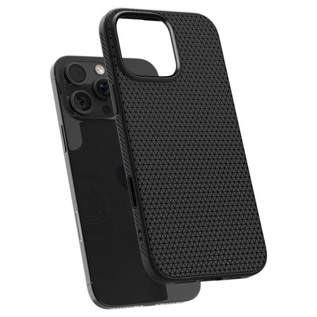 Spigen - Coque Liquid Air "T" avec MagSafe pour iPhone 16 Pro, Matte Black